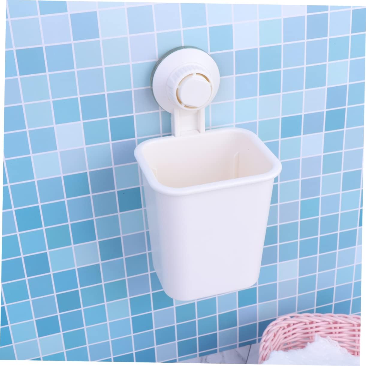 White Wall-Mounted Toothbrush Holder Space-Saving Organization Solution for Your Bathroom