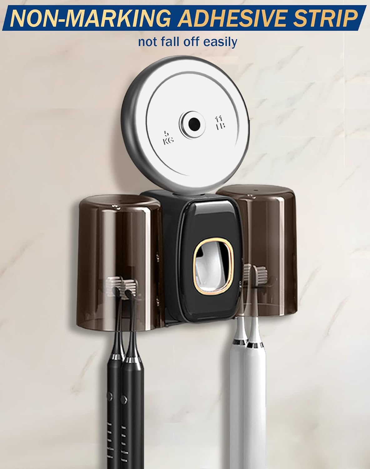 Efficient Wall-Mounted Toothpaste Holder