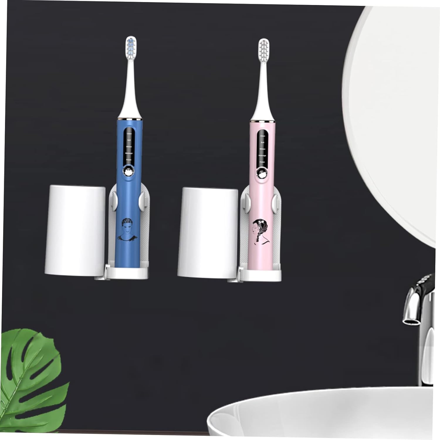 Wall-Mounted Electric Toothbrush Holder 2 Set
