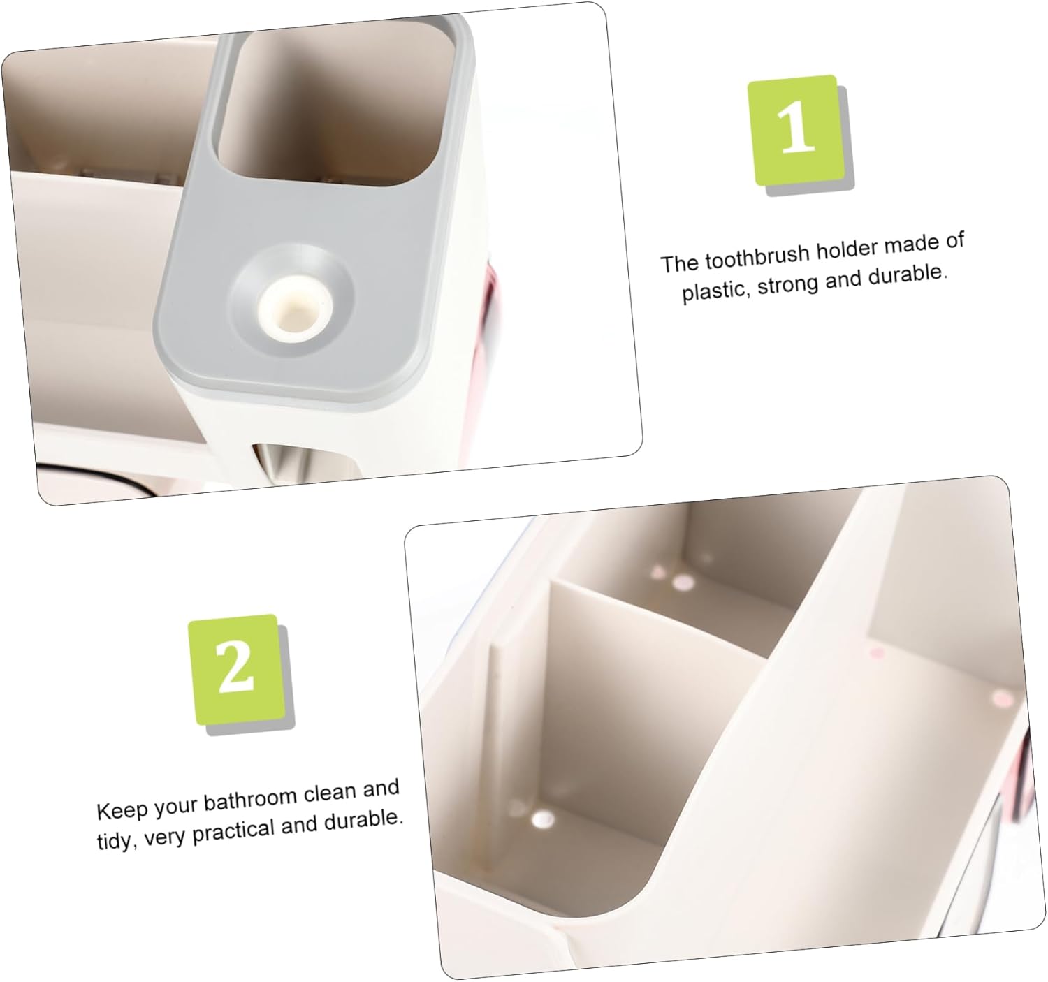 Space-Saving Wall-Mounted Toothbrush Holder for Families and Kids