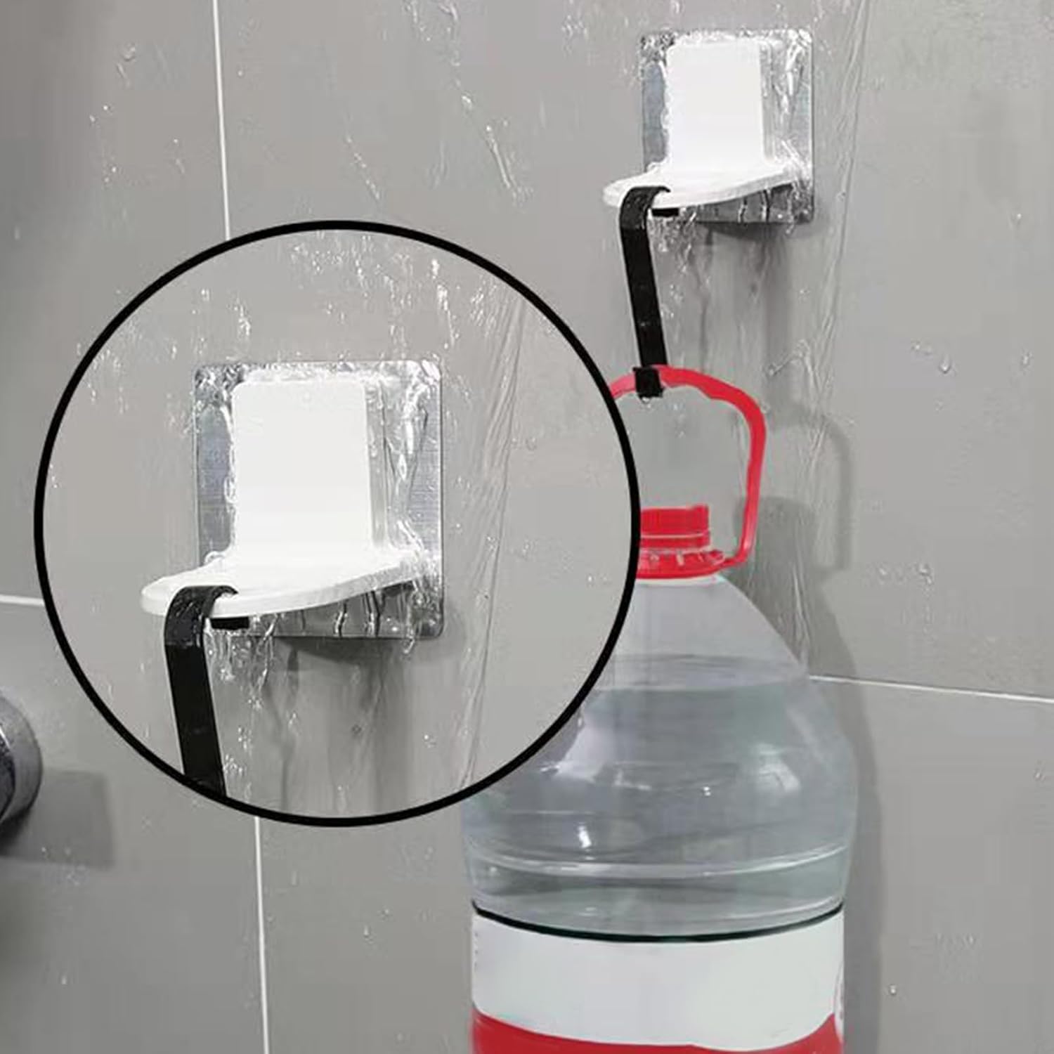 Bathroom Shower Gel Bottle Rack Hook Adhesive Mount