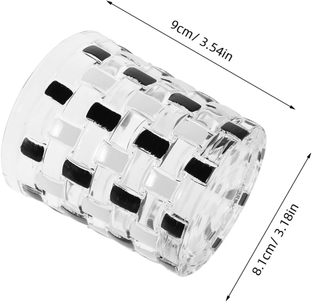 Cabilock Checkerboard Glass Toothbrush Holder