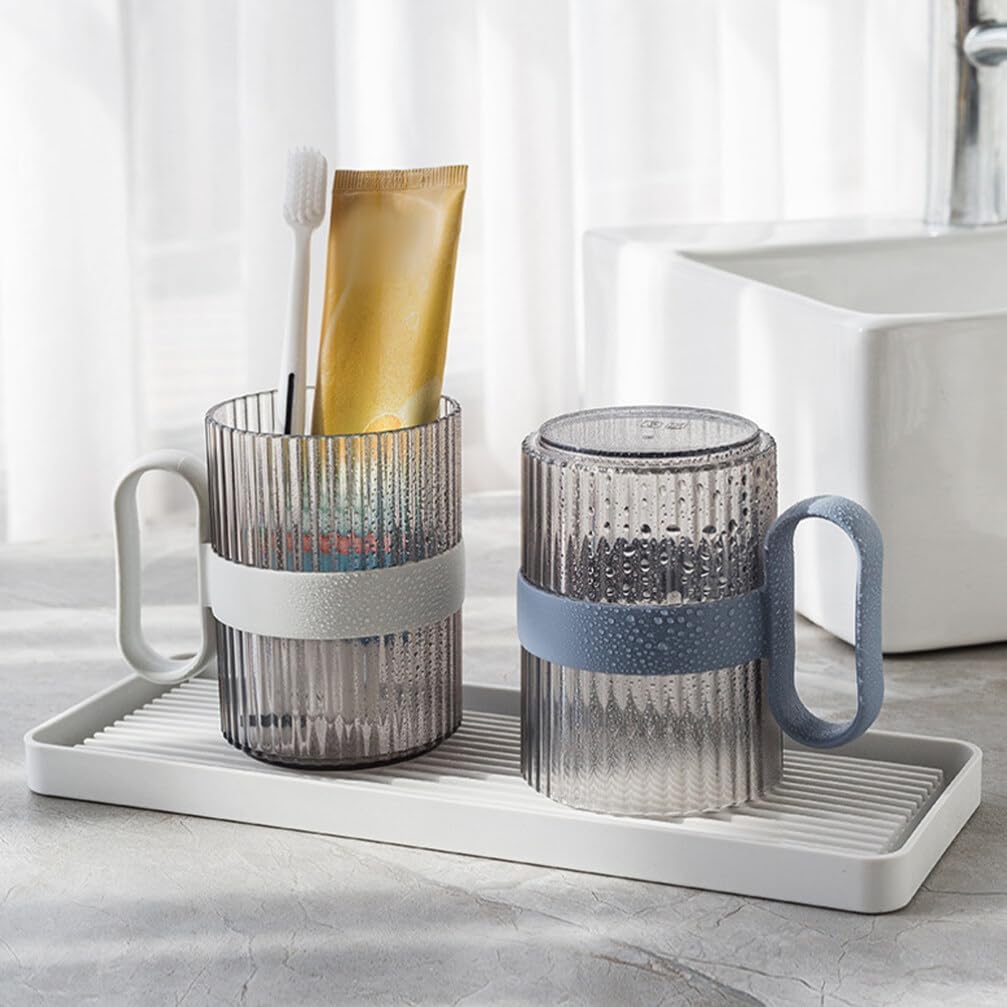 Kichvoe 4pcs Reusable Bathroom Cups Toothbrush Holder