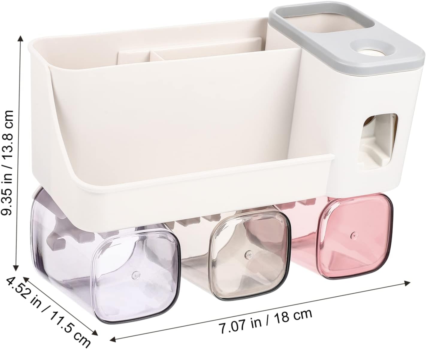 GLEAVI Multi-Functional Toothbrush Holder Gargle Cup Organizer for Bathroom Shower Kitchen