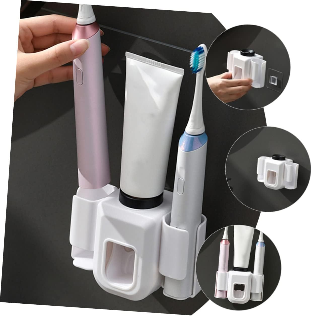 RORPOIR Wall-Mounted Toothbrush Toothpaste Organizer