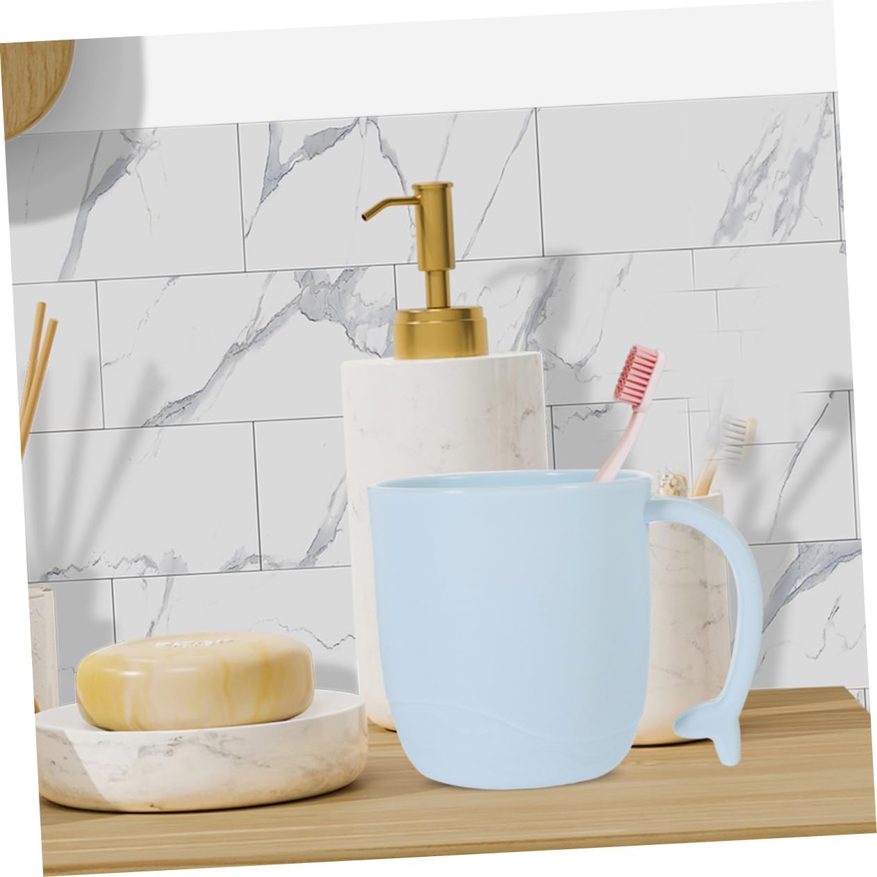 PRETYZOOM 2pcs Toothbrush Cups for Travel and Camping