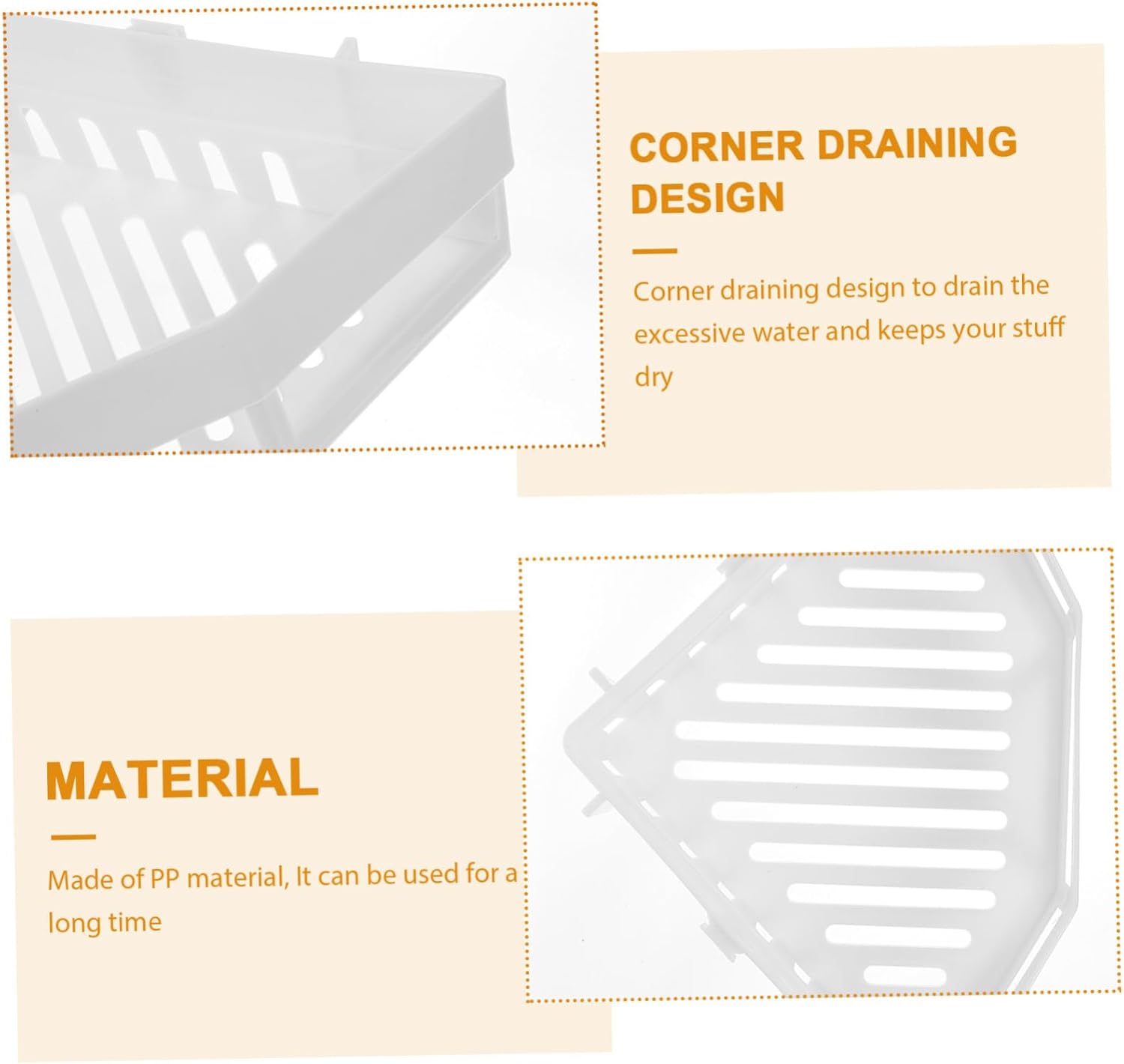 DRIP-READY No Drilling Corner Shower Organizer