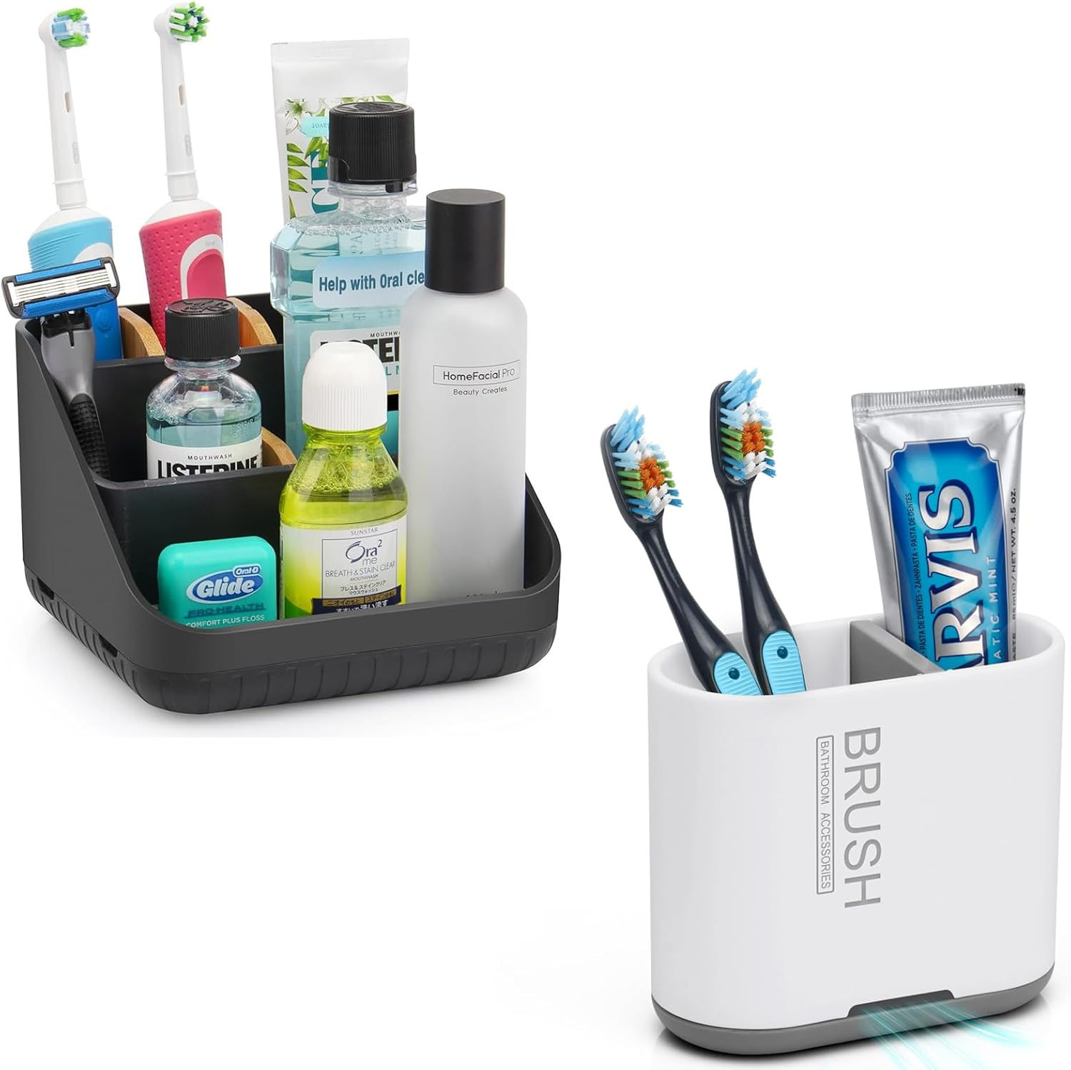 Compact Styleful Toothbrush Organizer