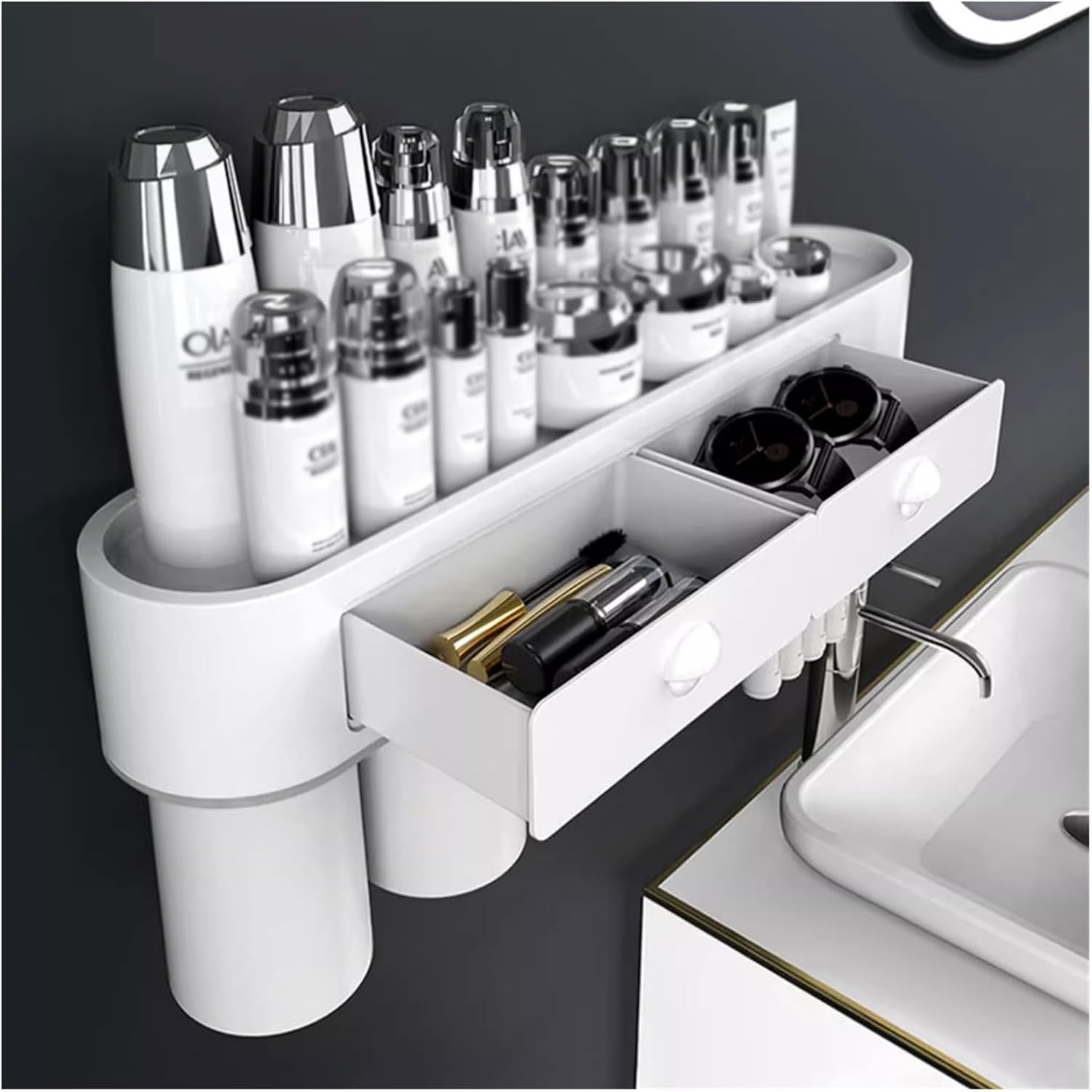 Multi-Purpose Magnetic Toothbrush Holder for Bathrooms Essential Storage Solution