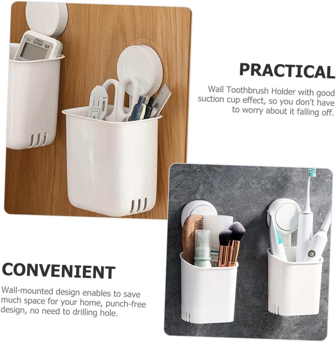 Coolhiya Myth Jamie Wall-Mounted Toothbrush Holder For Electric Toothbrushes