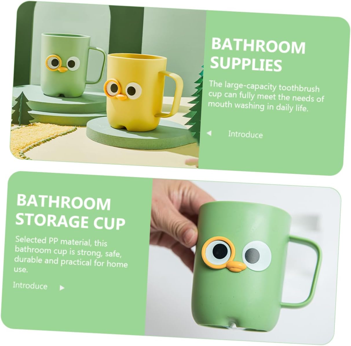 Toothbrush Cup Holder for Kids Reusable Travel Tumbler