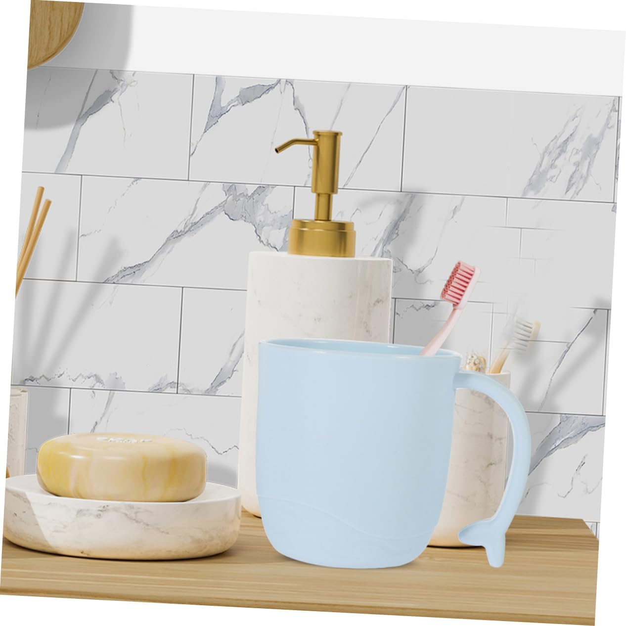 Adorable Dolphin Toothbrush Mugs for Boys Girls