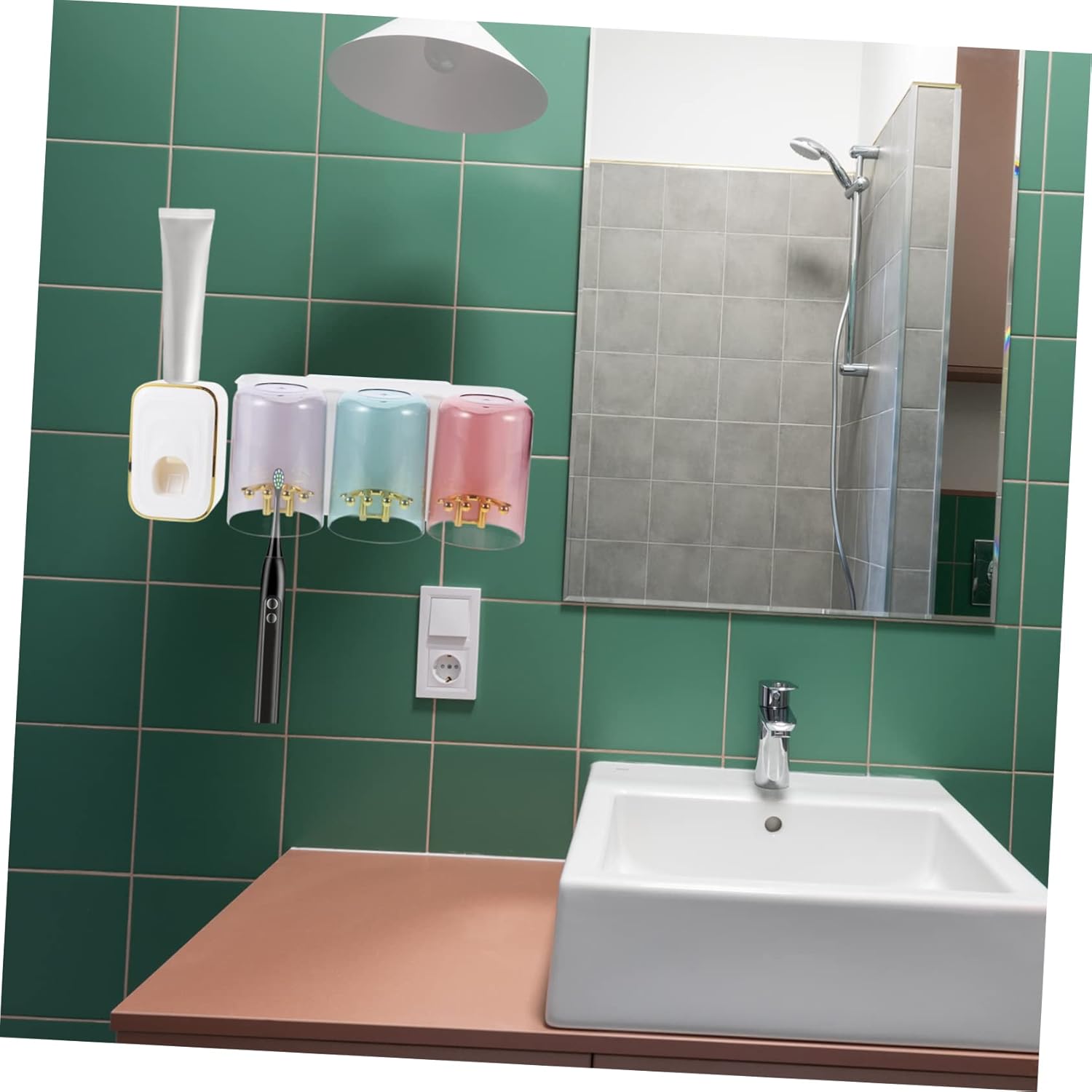 Space-Saving Wall-Mounted Toothbrush Toothpaste Organizer for Bathroom