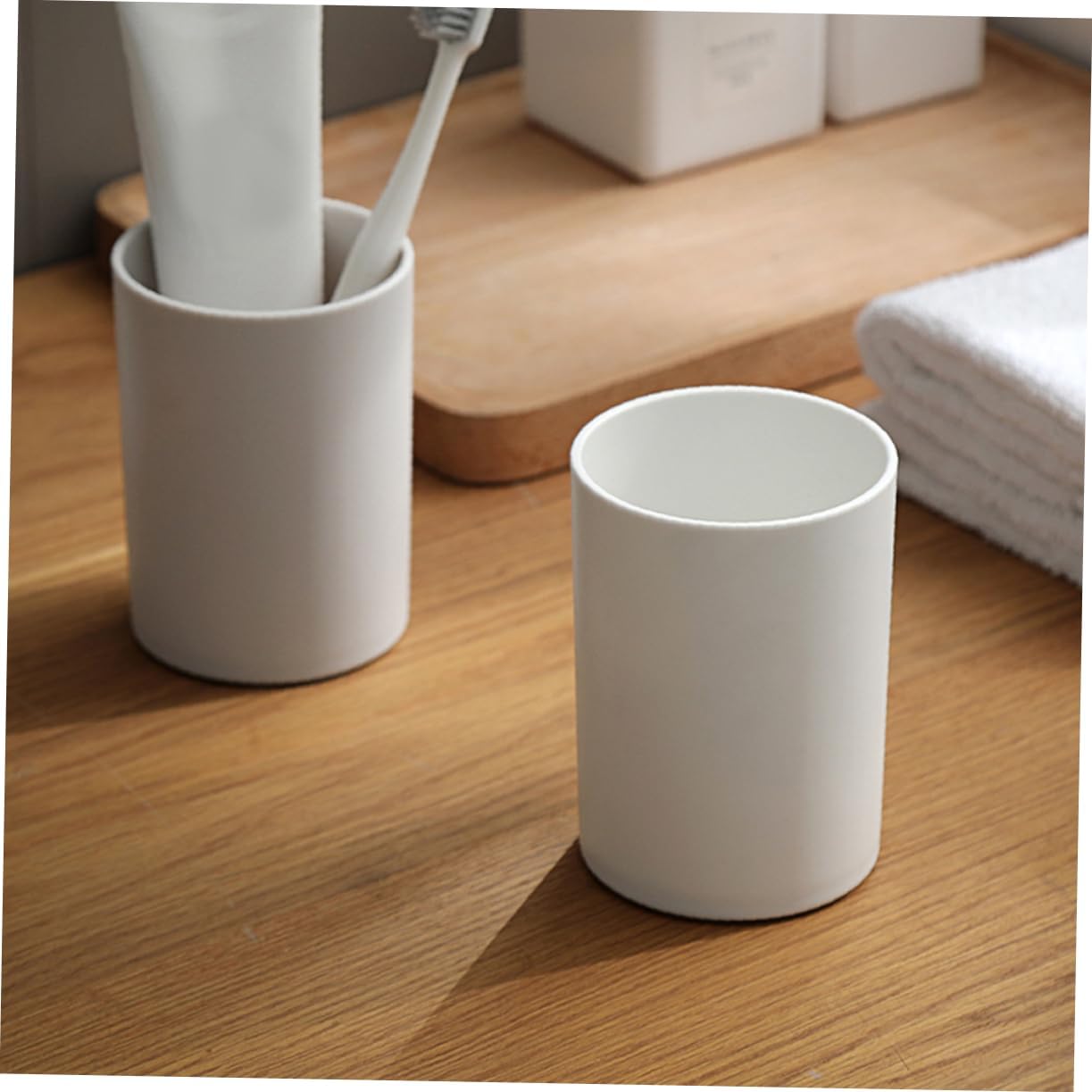 2-Piece Bathroom Toothbrush Mouthwash Cups for Reusable Travel