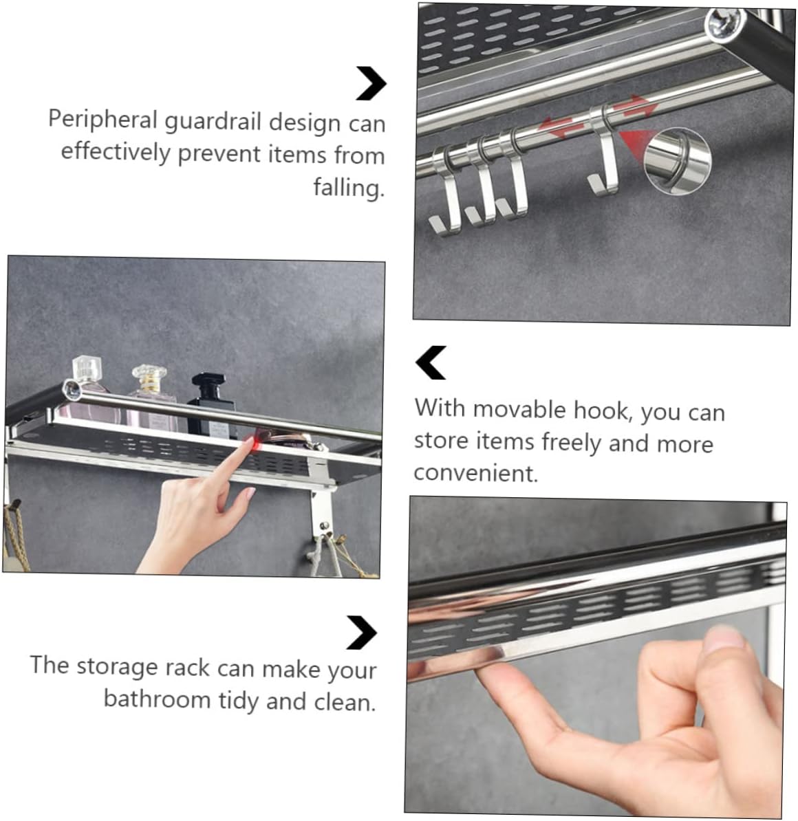 Bathroom Storage Rack Organizer with 360-Degree Rotation
