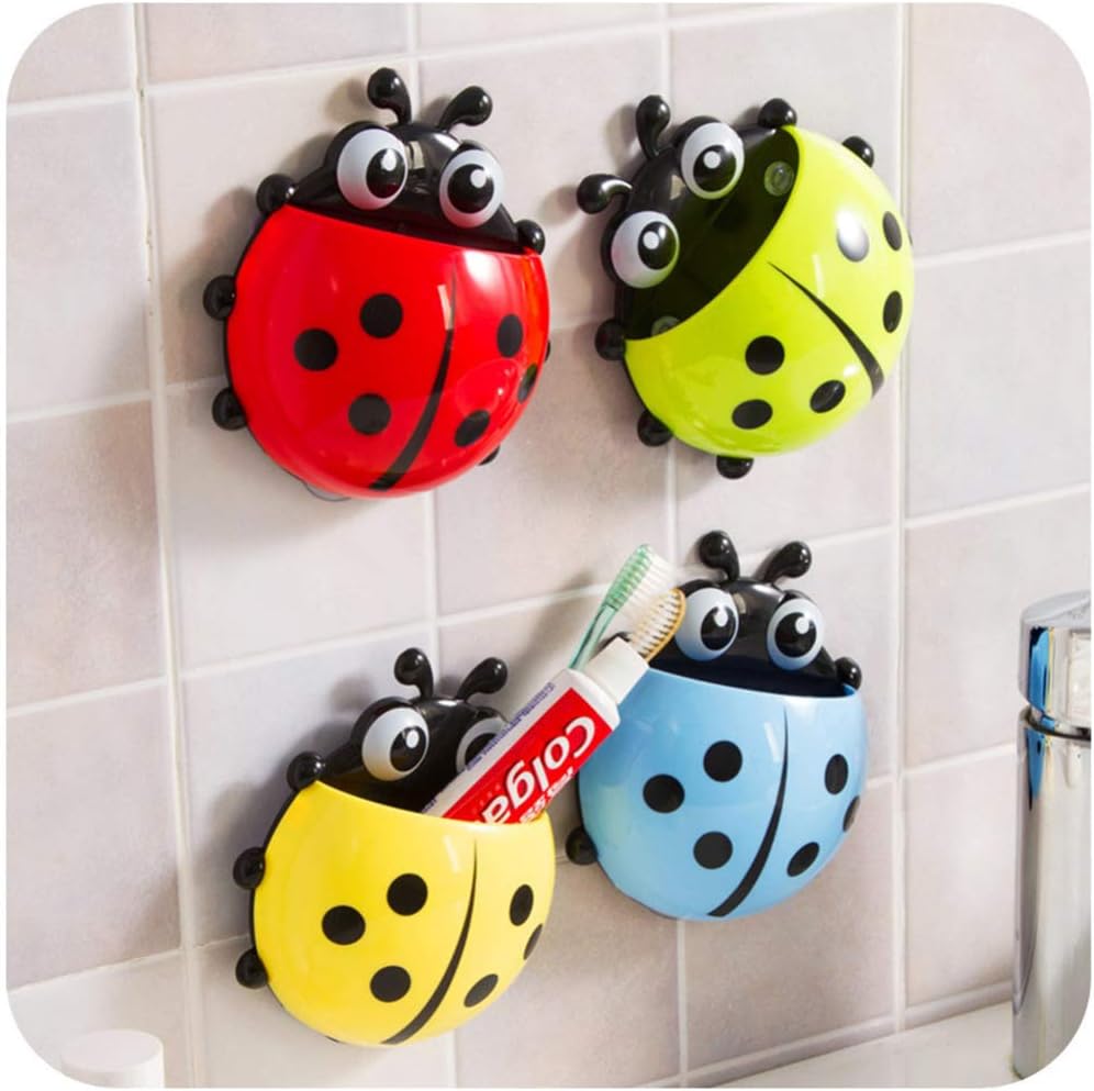 DOITOOL Suction Toothbrush Holder Wall Mount Organizer