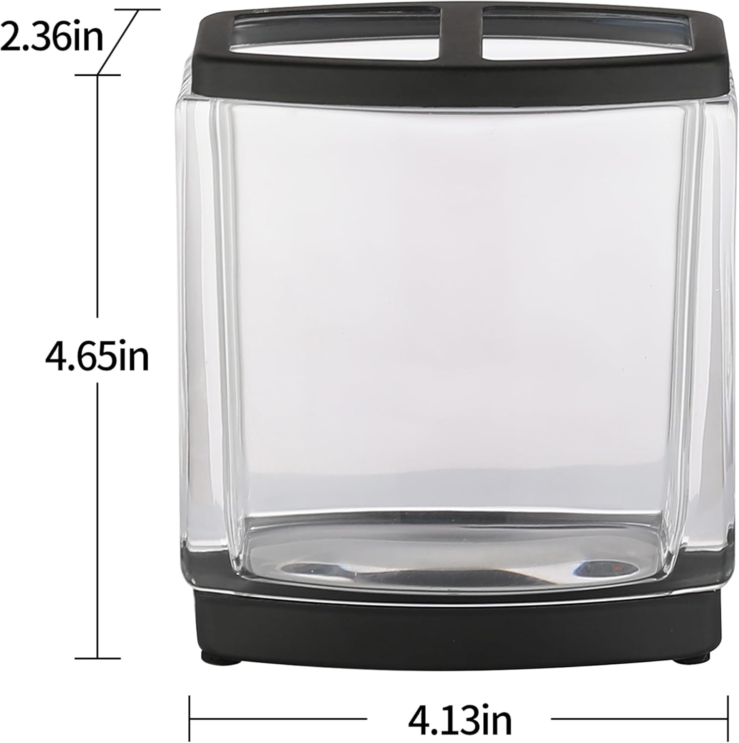 H Halston Heavy Weight Glass Toothbrush Holder Perfect for Hygiene Storage