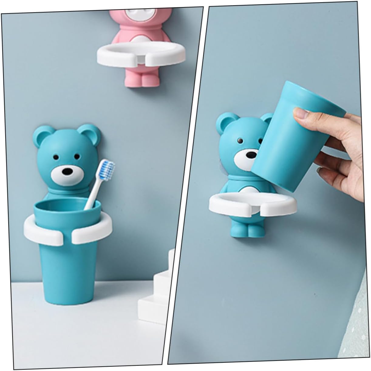 Housotel Toothbrush Holder for Kids Durable Wall-Mounted Storage Solution