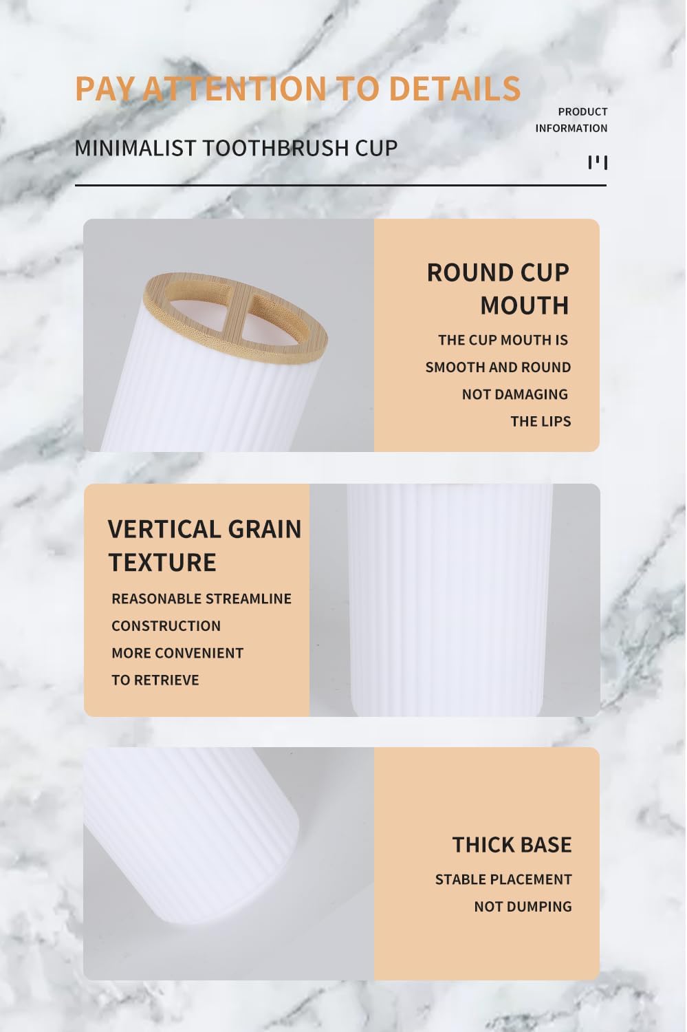 Bamboo Toothbrush Holder - compact stylish organized