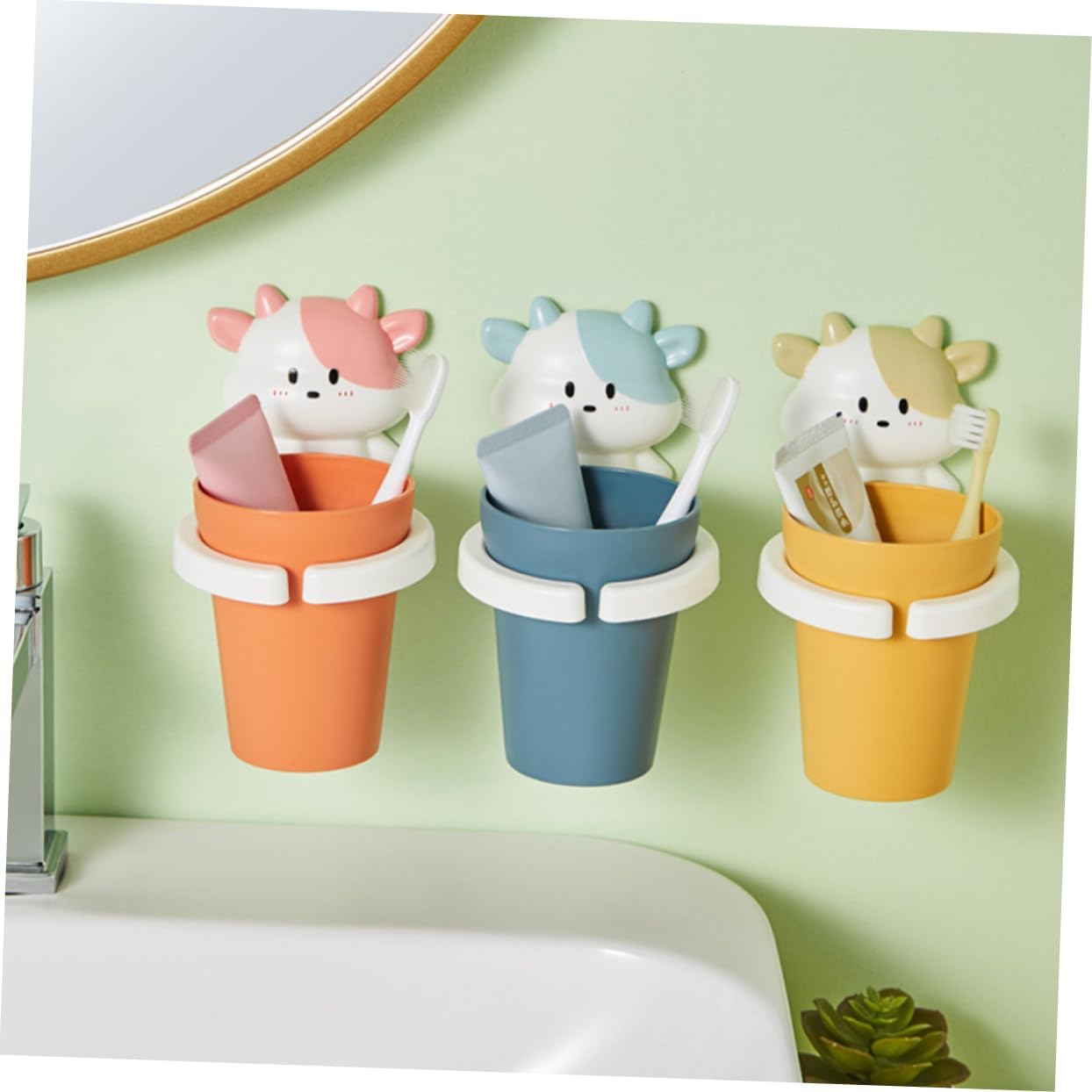Cartoon Cow Toothbrush Holder