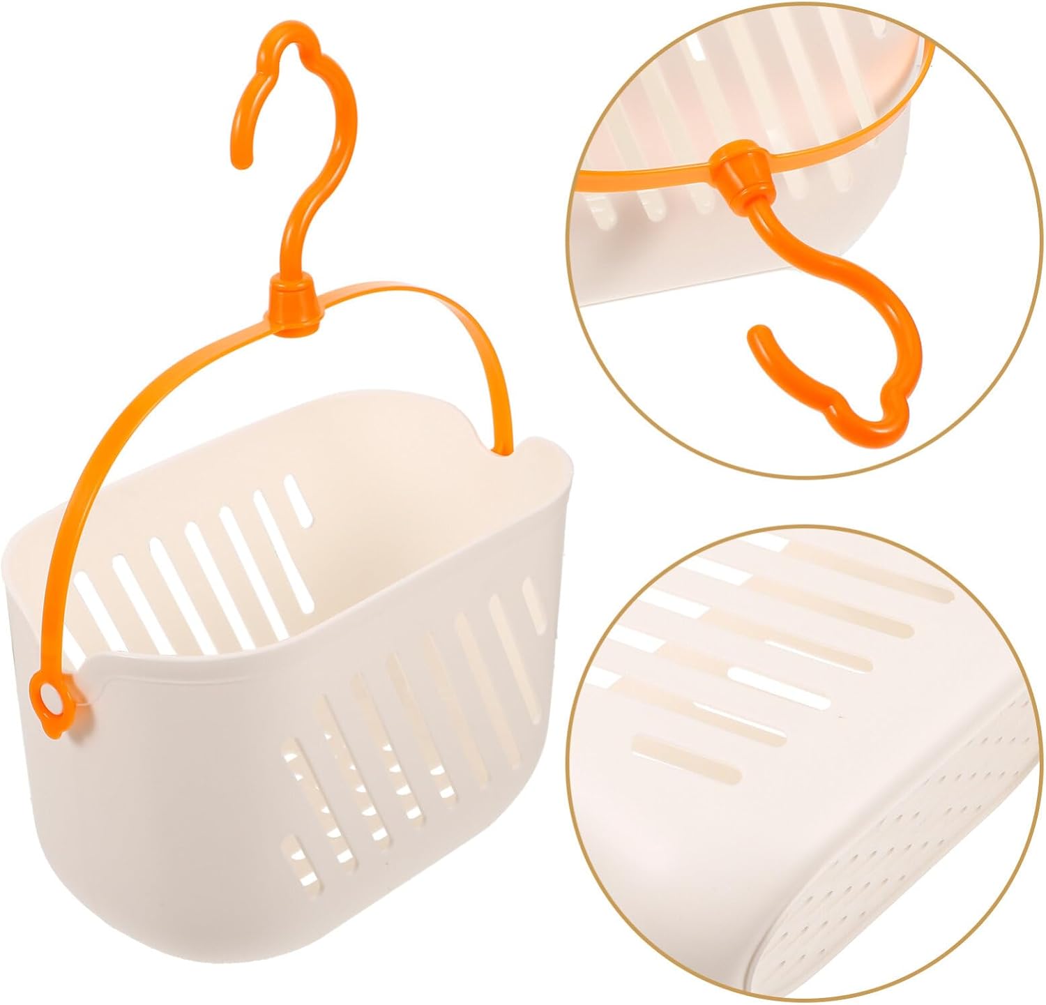 PRETYZOOM Plastic Hanging Shower Basket with Hooks