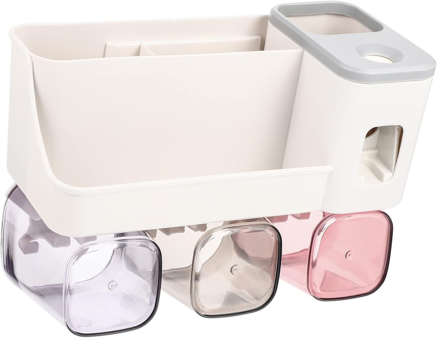GLEAVI Multi-Functional Toothbrush Holder Gargle Cup Organizer for Bathroom Shower Kitchen