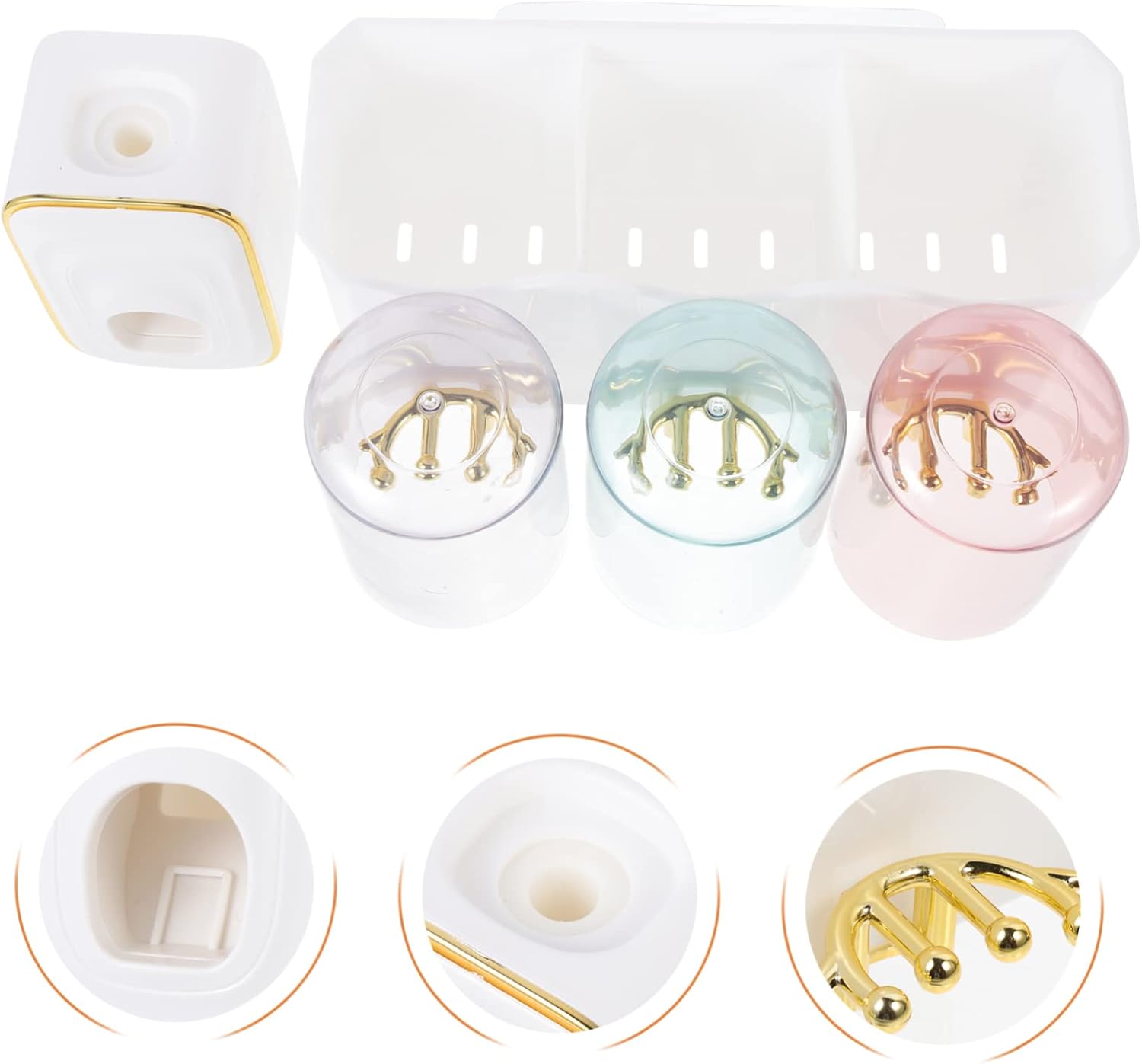 Space-Saving Wall Mounted Toothbrush Paste Organizer