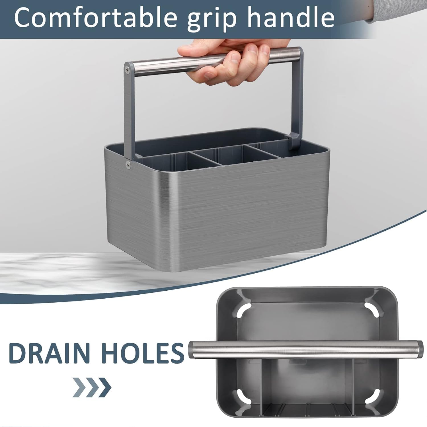 Portable Shower Caddy Bathroom Organizer with Built-in Handle