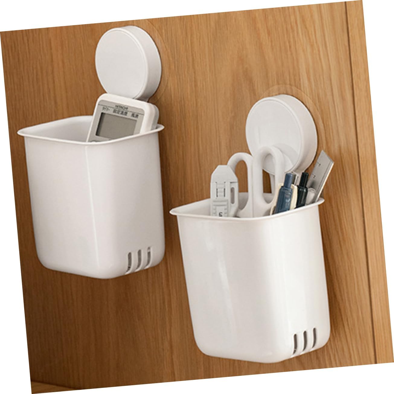 Wall-Mounted Toothbrush Holder Suction Cup Organizer for Bathroom