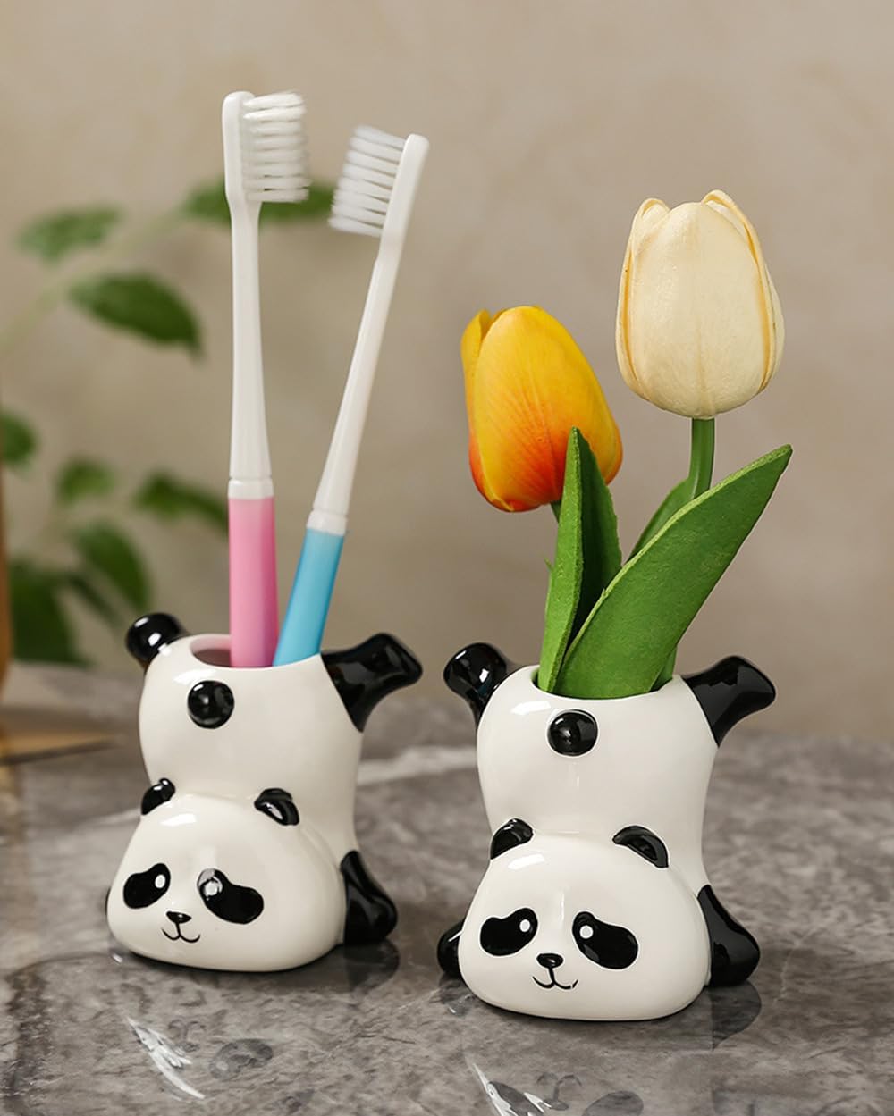 Cool Ceramic Panda Toothbrush Holder