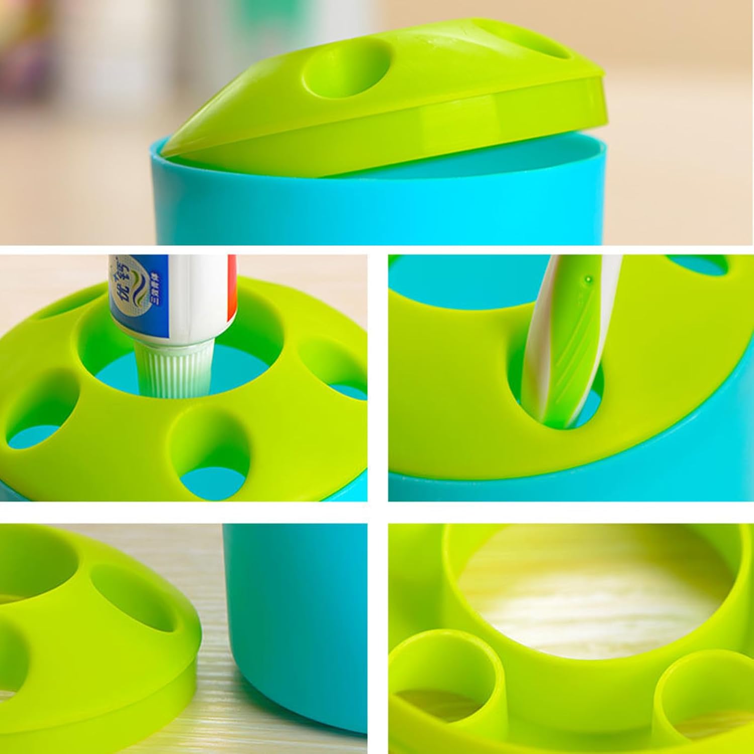 3-Piece Kids Toothbrush and Toothpaste Organizer Set