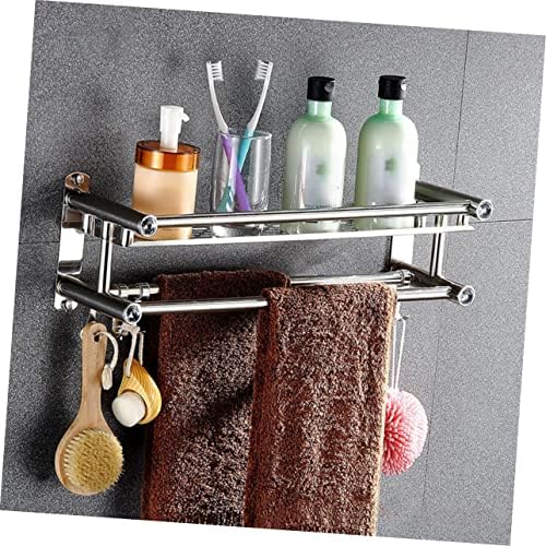 Ciieeo Silver Stainless Steel Bathroom Storage Rack