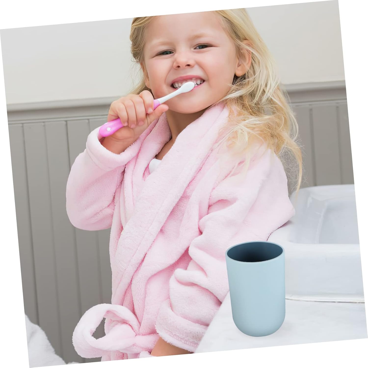 Zerodeko 4-Piece Reusable Toothbrush Tumbler Set