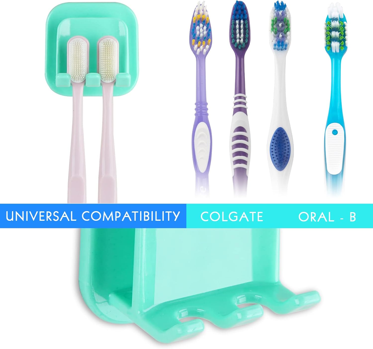 Space-Saving 2-in-1 Wall-Mounted Toothbrush and Gargle Cup Holder