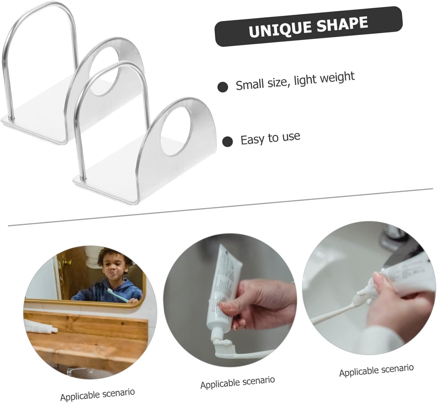 Pro Organizer - Wall Toothpaste Holder - Stainless Steel Easy to Install - No Rust Lightweight