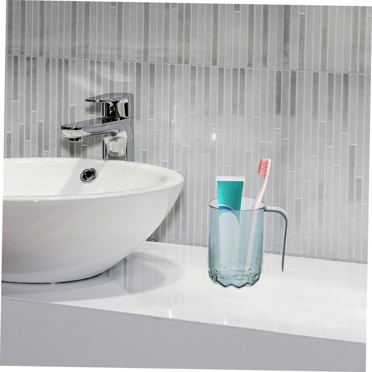 2-Piece Reusable Plastic Travel Toothbrush Cups