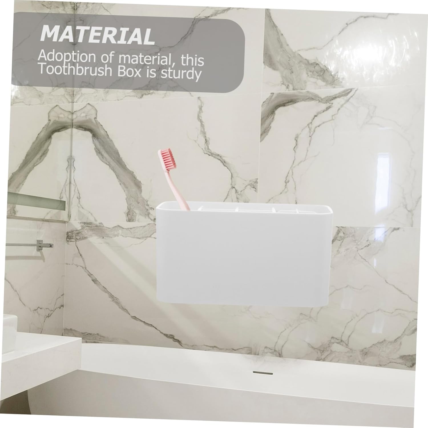 CANIGHT Toothbrush Holder with Matte Finish and Removable Design