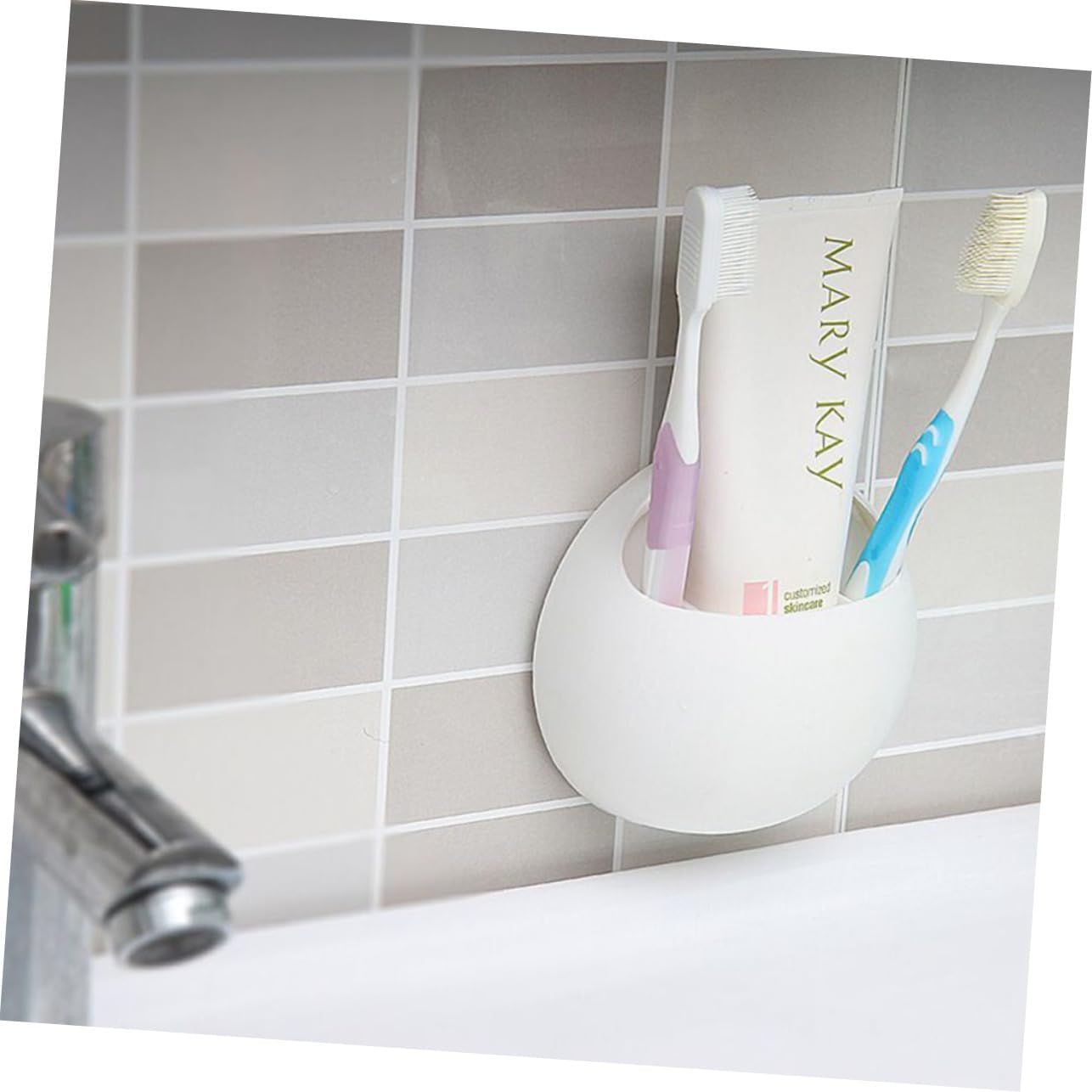 Unomor Suction Cup Toothbrush Holder for Bathroom Wall Mount