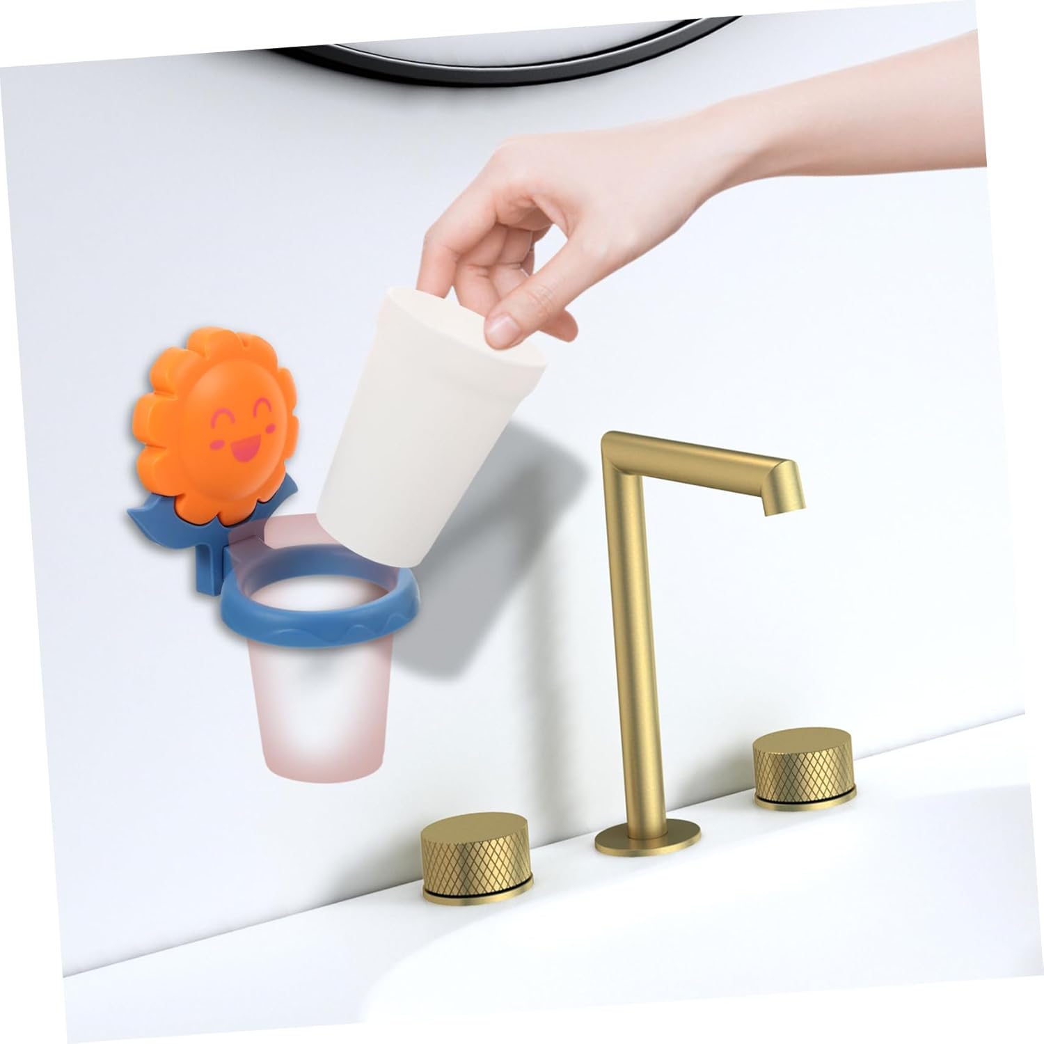Cartoon Kids Wall Toothbrush Holder No Drill Required Durable and Safe