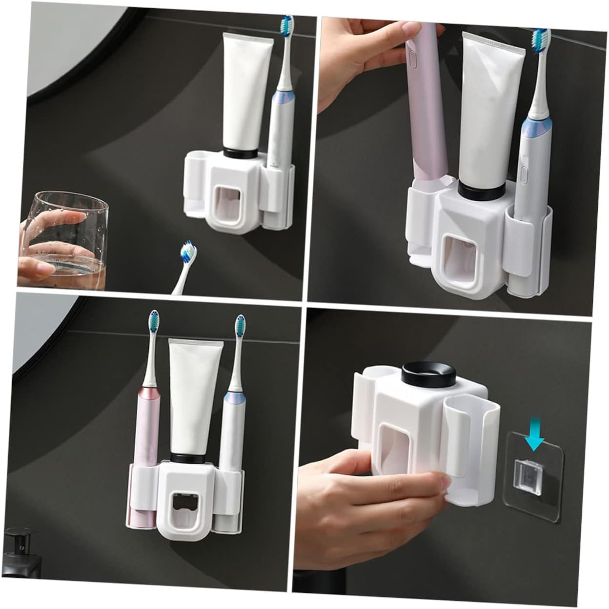 RORPOIR Wall-Mounted Toothbrush Toothpaste Organizer