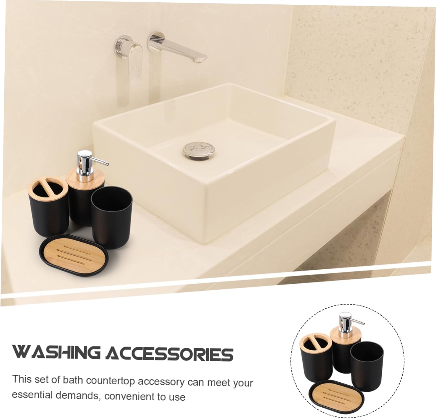 Luxshiny 4-Piece Bathroom Set