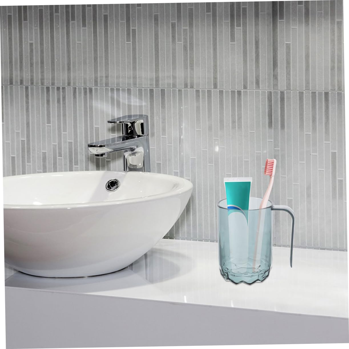 3-Piece Nordic Reusable Mouthwash Toothbrush Holders