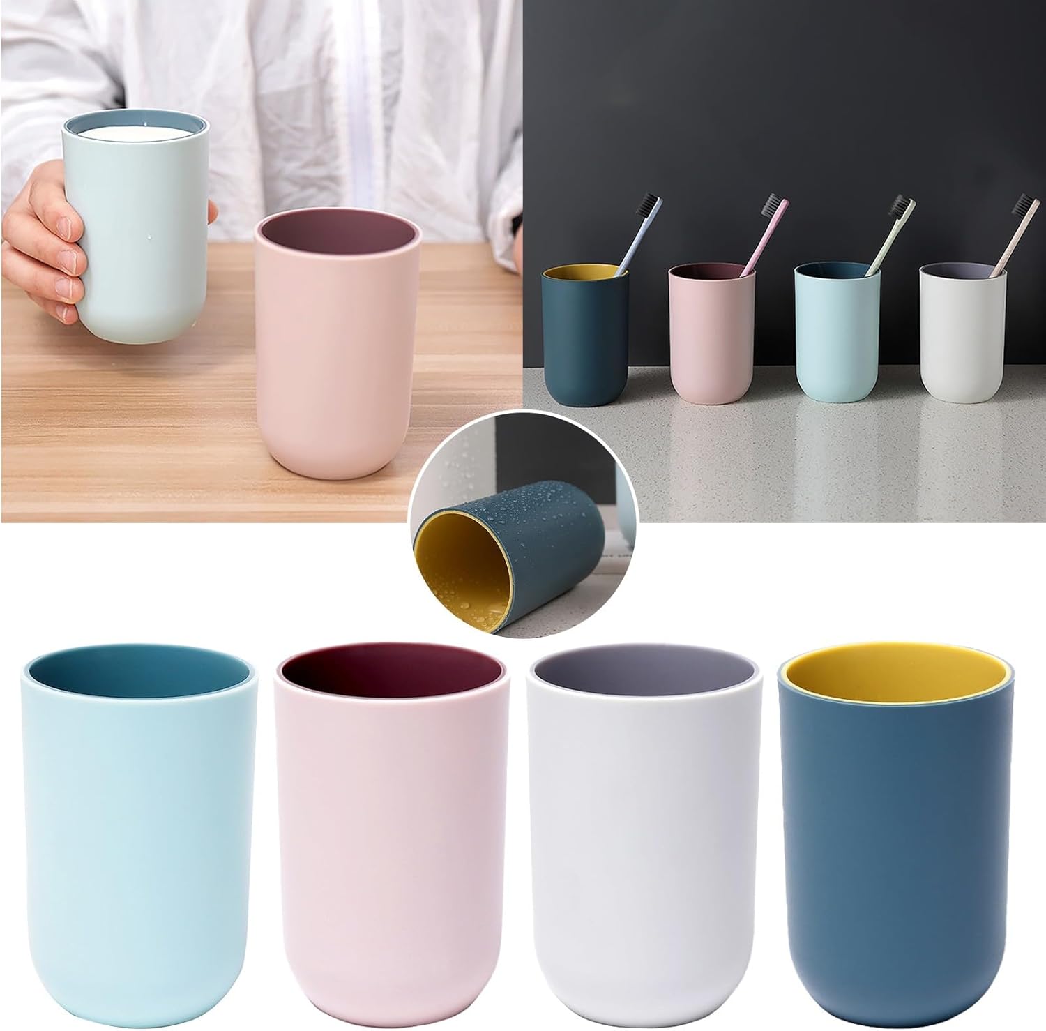 Stylish plastic toothbrush holder