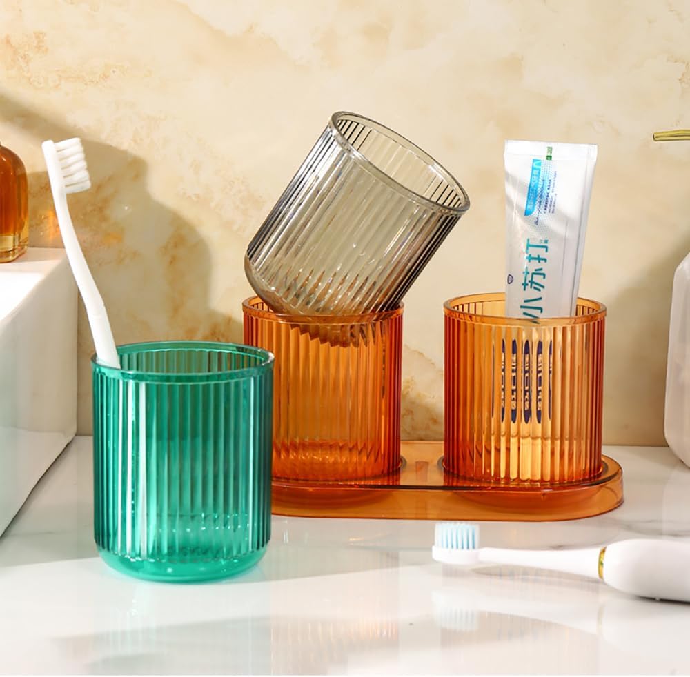 Bathroom Tumbler Set Unbreakable Toothbrush Cup