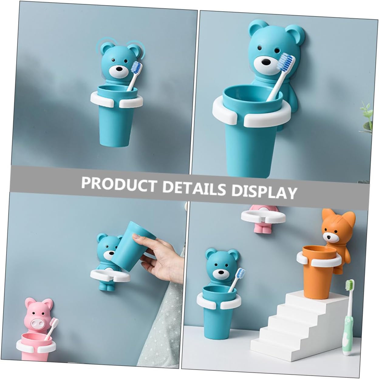 Housotel Toothbrush Holder for Kids Durable Wall-Mounted Storage Solution