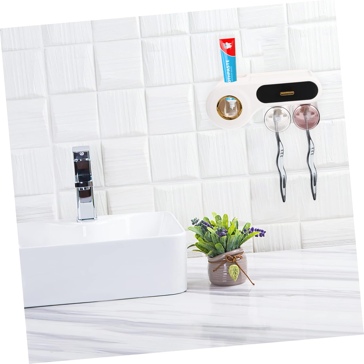 Wakauto Wall-Mounted Toothbrush Holder