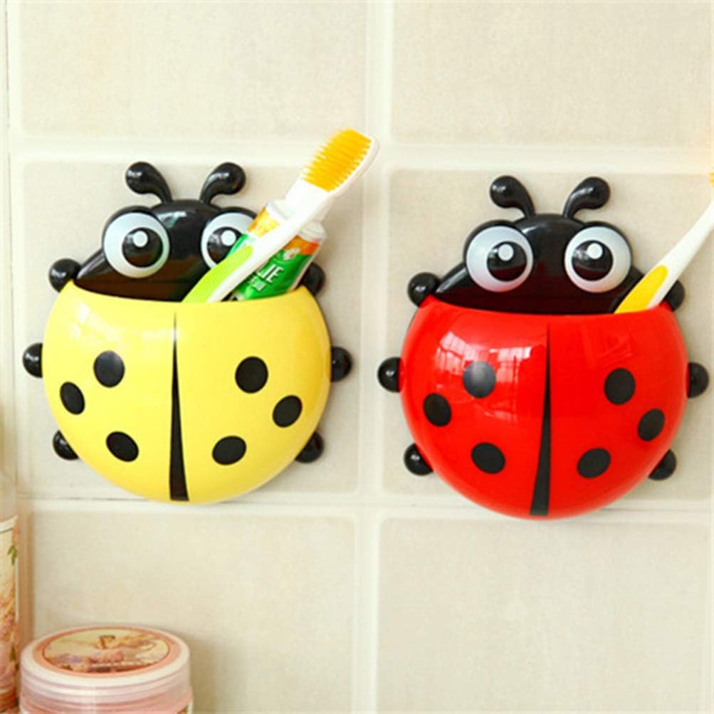 DOITOOL Suction Toothbrush Holder Wall Mount Organizer