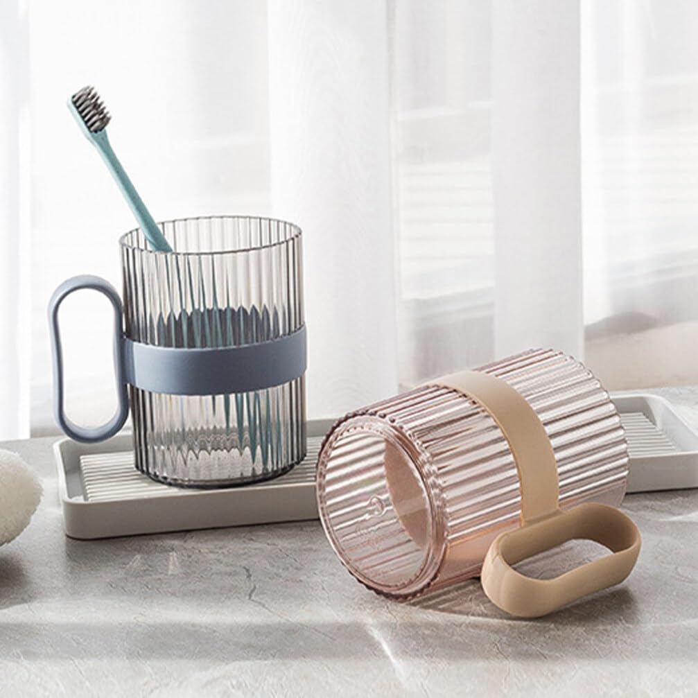Kichvoe 4pcs Reusable Bathroom Cups Toothbrush Holder