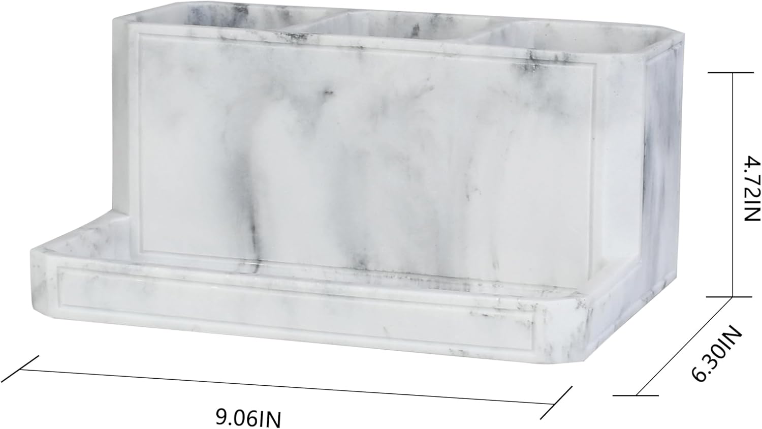 Lux 3 Compartment Vanity Organizer Durable Stylish
