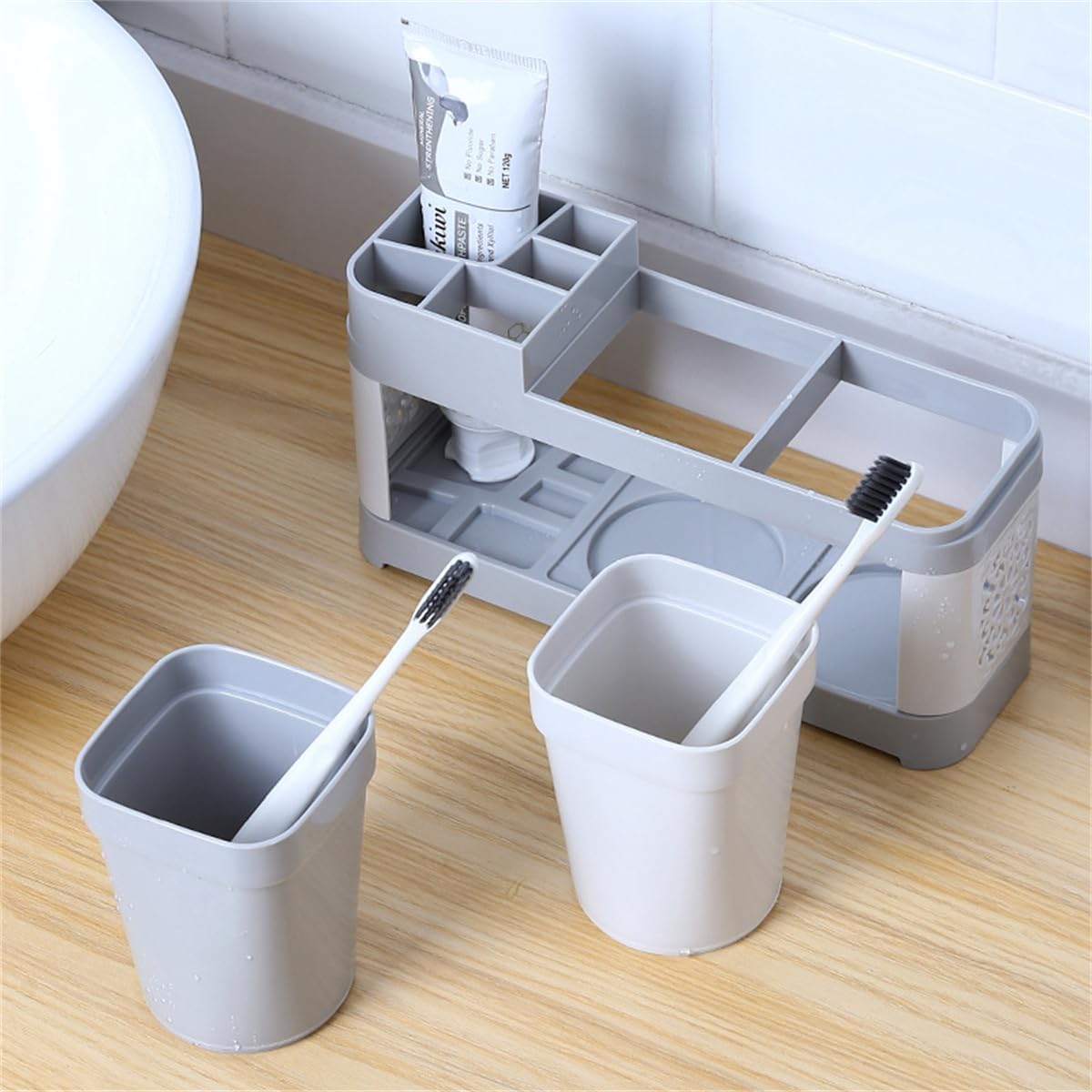 Bathroom Toothbrush Holder Set by QQLADY Table Top Design for Clean DDS